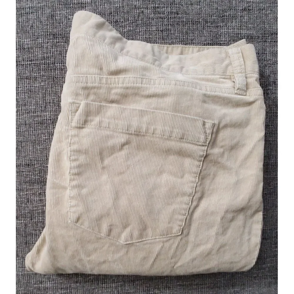 J. Crew Men's Stretch 5 Pocket Light Beige Corduroy Pants Size 36 x‎ 31